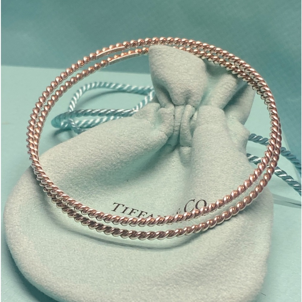 Tiffany & Co. (2) Twist Rope Bangle Bracelets